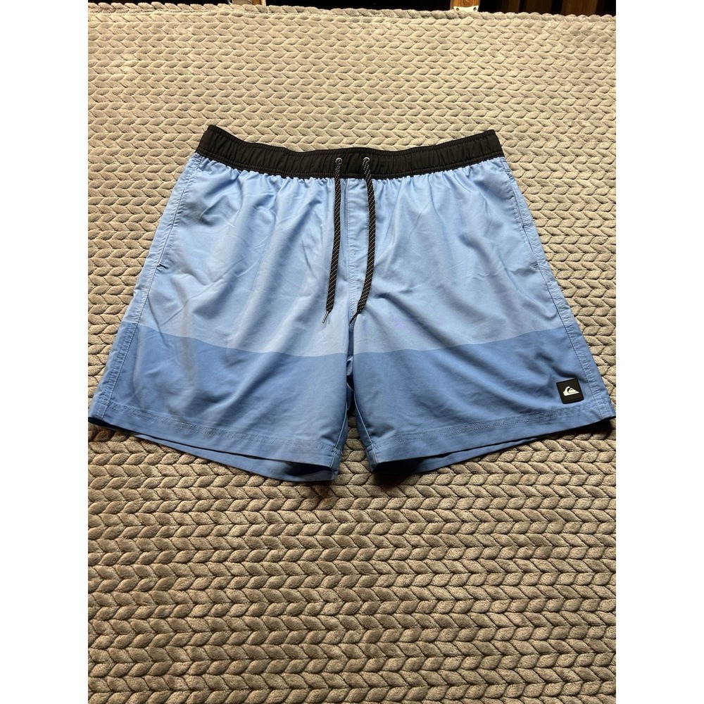 Quiksilver Swim Trunks Mens XL Blue Board Shorts Lined Beach Surf